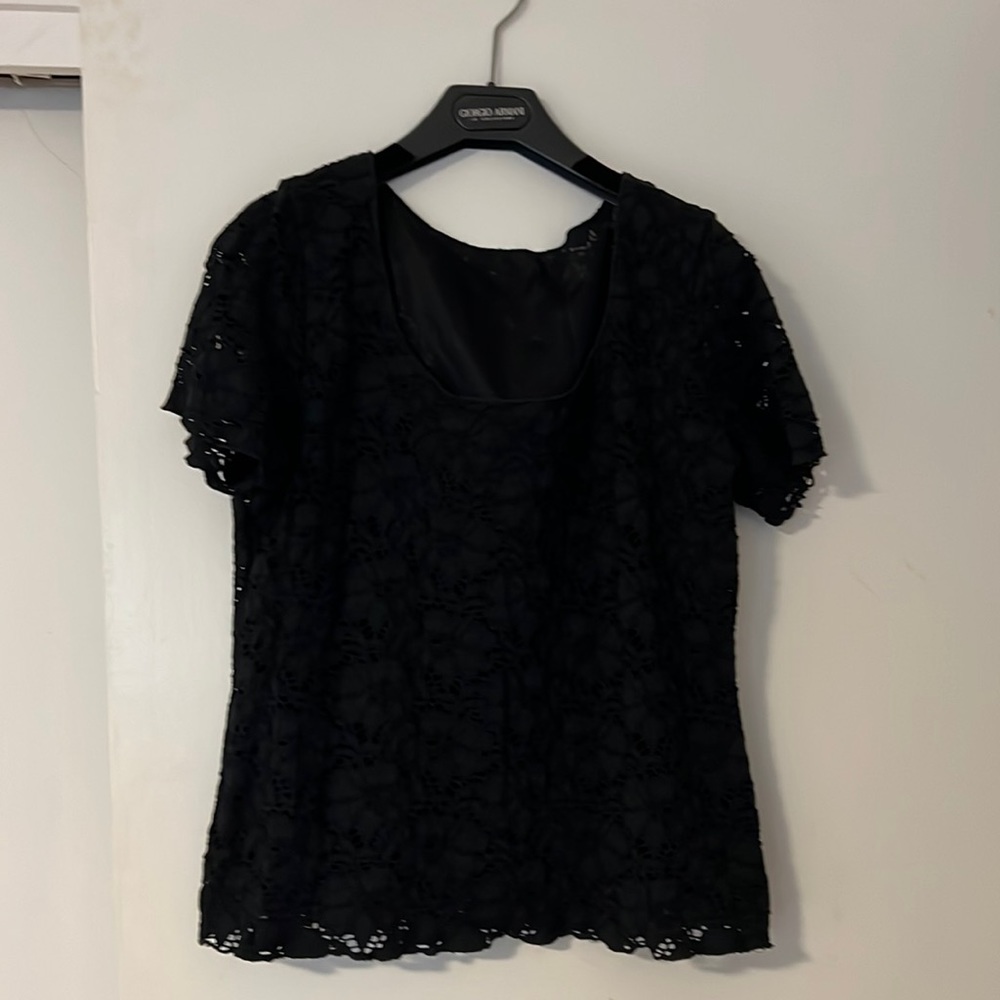 Teatro die sogni short sleeve women’s too in black fits like size 12/14